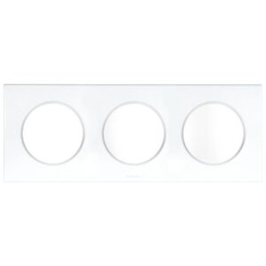 60298 EUR'OHM SQUARE Plaque de finition triple blanc
