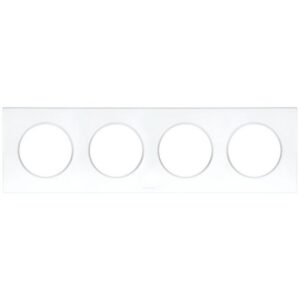 60299 EUR'OHM SQUARE Plaque de finition quadruple blanc
