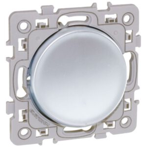 60402 EUR'OHM SQUARE Bouton poussoir 10A Silver