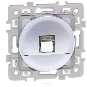 60479 EUROHM Square Prise RJ45 Grade 3 Catégorie 6A STP Silver