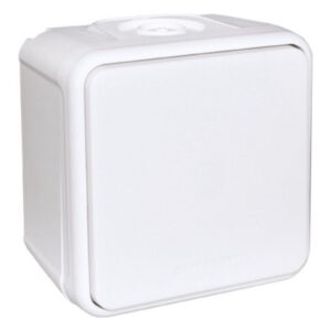 60810 EUR'OHM OXXO Interrupteur va-et-vient étanche saillie blanc IP55