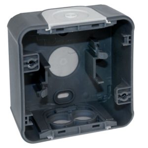 60860 EUR'OHM OXXO Boîte saillie 1 poste gris IP55