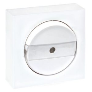 60907 EUR'OHM DUNE Bouton poussoir porte-étiquette lumineux blanc
