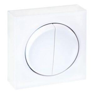 60916 EUR'OHM DUNE Interrupteur va et vient + poussoir blanc