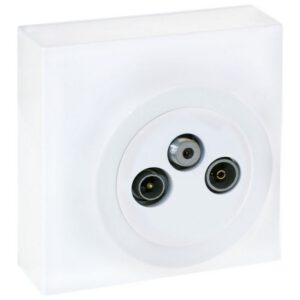 60966 EUR'OHM DUNE Prise TV/FM/SAT blanc