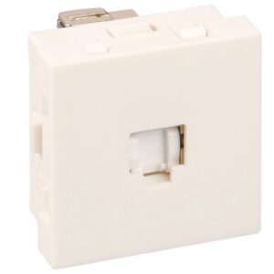 61420 EUR'OHM OPTIMA Prise RJ45 blindée Cat.6A STP (Grade3 TV) blanche