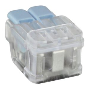 70082 EUR'OHM Borne de connexion rapide à levier 2P pour fils souples et rigides 0,2 à 6mm² - boite de 50