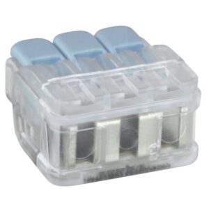 70083 EUR'OHM Borne de connexion rapide à levier 3P pour fils souples et rigides 0,2 à 6mm² - boite de 30