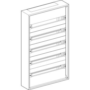 LVS08005 Schneider - Coffret électrique métal Prisma Pack 160 - 120 modules - 5 rangées de 24 modules