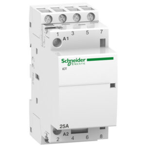 A9C20134 - Contacteur tétrapolaire - 4NO - 25A - Bobine 24Vca - Schneider Acti 9 iCT