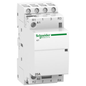 A9C20838 - Contacteur tétrapolaire - 2NO+2NF - 25A - Bobine 230Vca - Schneider Acti 9 iCT