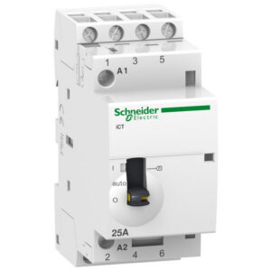 A9C21134 Schneider - Contacteur à commande manuelle tétrapolaire 25A 4NO 24Vca - Acti9 iCT