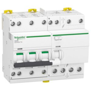 A9DX3732 Schneider - Disjoncteur différentiel tête de groupe tétrapolaire 3P+N - 32A - 30mA - Courbe C - 10kA - Acti9 IDD4