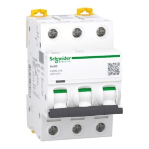 A9F75310 - Disjoncteur courbe D triphasé 10A - 3P - 10kA - À vis - Schneider Electric Acti9 iC60N