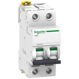A9F95206 Schneider iC60L disjoncteur bipolaire 6A - 2P - Courbe K - 25kA - Bornes à vis étrier