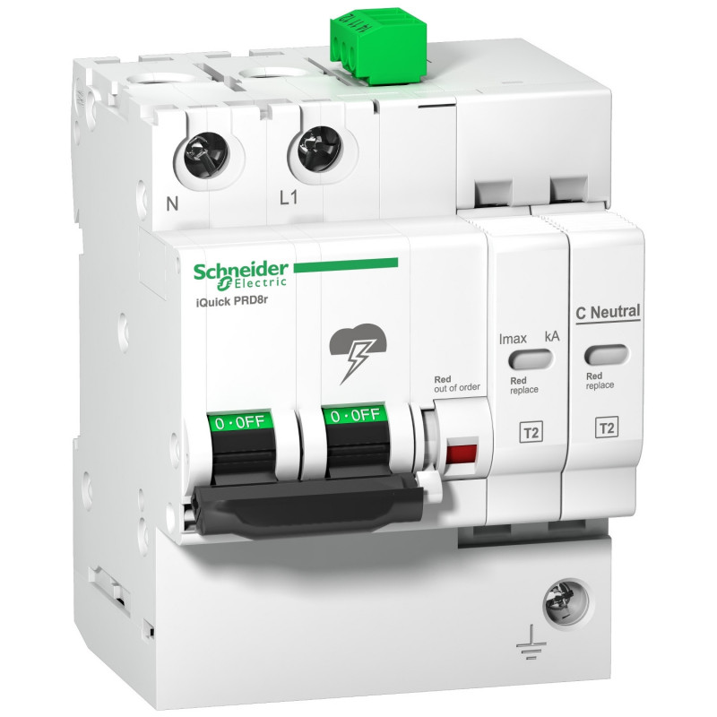 A9L16295 Schneider - Parafoudre phase neutre de type 2 autoprotégé - 20kA - report de signalisation