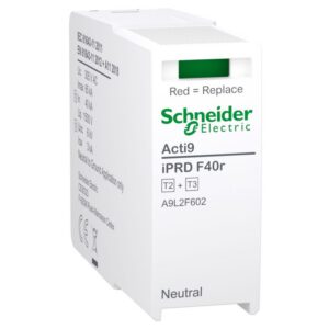 A9L2F602 Schneider - Acti9 iPRDF40r - Cartouche débrochable autoprotégé neutre type 2+3