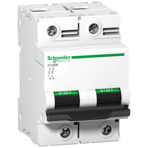 A9N18360 Schneider C120N disjoncteur bipolaire Schneider 63 A - 2P - courbe C - 10kA - À vis