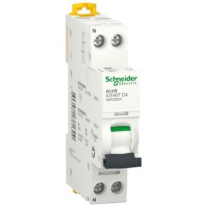 A9P22604 disjoncteur Schneider 4A - phase neutre 1P+N - courbe C - 4,5/6kA - À vis - Schneider iDT40T