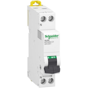 A9P24601 Schneider - Disjoncteur 1A - phase neutre 1P+N - Courbe C - 10kA - Bornes à vis - Schneider IDT40N