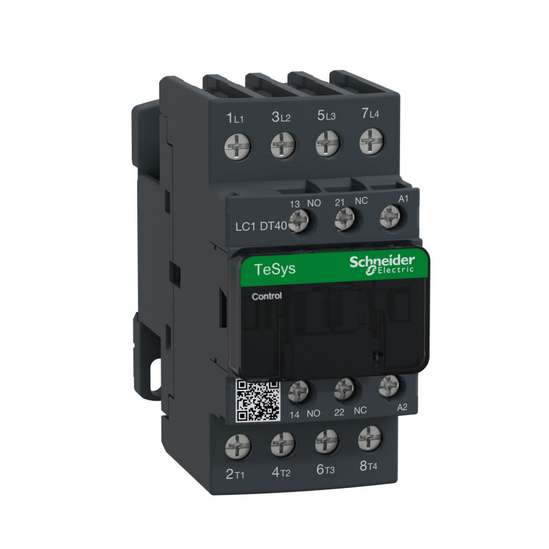 LC1DT40B7 Schneider - Contacteur tétrapolaire - 4NO - 40A - Bobine 24Vca - Vis