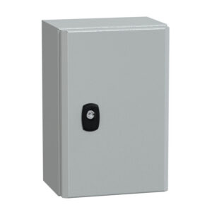 NSYS3D3215P Coffret métallique étanche IP66 - 300x200x150 - plaque fournie - Spacial S3D - Schneider Electric