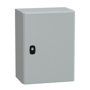 NSYS3D4320P Coffret métallique étanche IP66 - 400x300x200 - plaque fournie - Spacial S3D - Schneider Electric