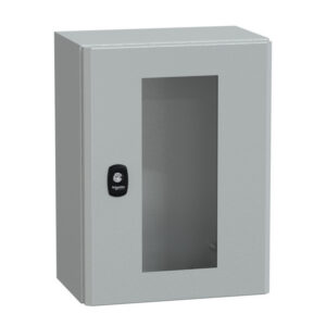 NSYS3D4320T Coffret métallique étanche IP66 - 400x300x200 - Porte vitrée - Spacial S3D - Schneider Electric