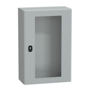 NSYS3D6420T Coffret métallique étanche IP66 - 600x400x200 - Porte vitrée - Spacial S3D - Schneider Electric