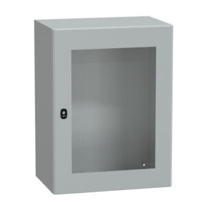 NSYS3D8640T Coffret métallique étanche IP66 - 800x600x400 - Porte vitrée - Spacial S3D - Schneider Electric