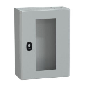 NSYS3DM4315T Coffret métallique étanche IP66 - 400x300x150 - Porte vitrée - Spacial S3D - Schneider Electric