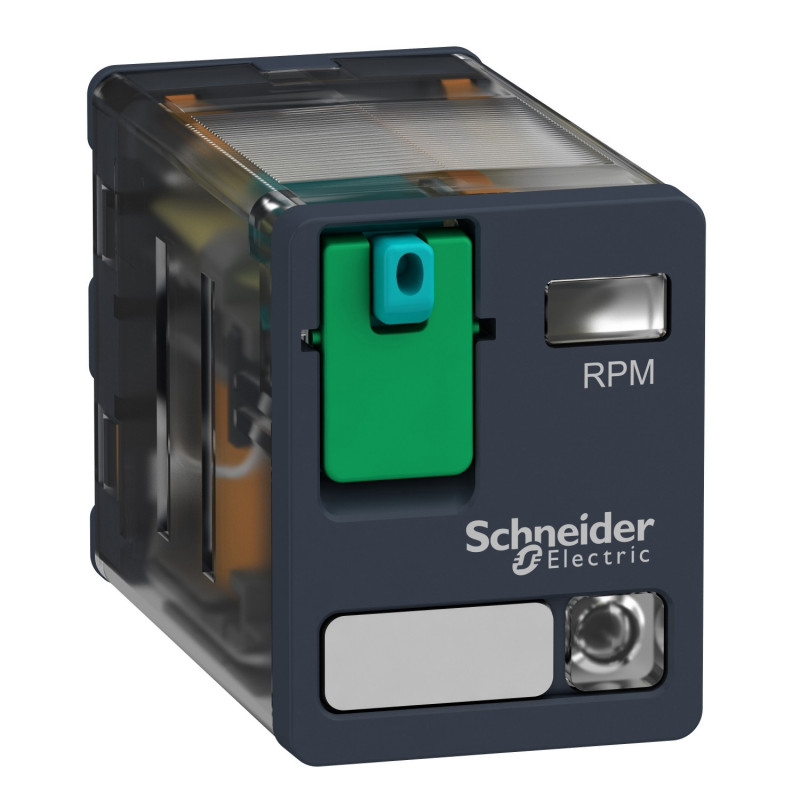 RPM22BD Schneider - Relais puissance - embrochable - test - DEL - 2OF (inverseur) - 15A - 24VDC - Zelio RP