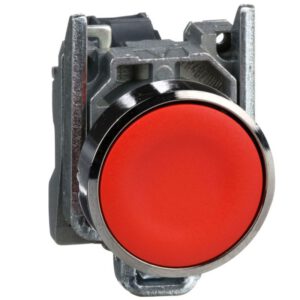 XB4BA42 Schneider - Harmony XB4 - bouton poussoir à impulsion complet rouge - Ø22 -1NF - vis étrier