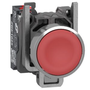 XB4BA425 Schneider - Harmony XB4 - bouton poussoir à impulsion complet rouge - Ø22 - 1NF - Push In