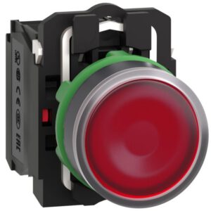 XB5AW34M5 Schneider - Harmony XB5 - bouton poussoir lumineux rouge Ø22 - impulsion - 230V - 1NO+1NF