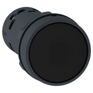 XB7NA21 Schneider bouton poussoir affleurant - Ø22 - noir - 1NO - Harmony XB7