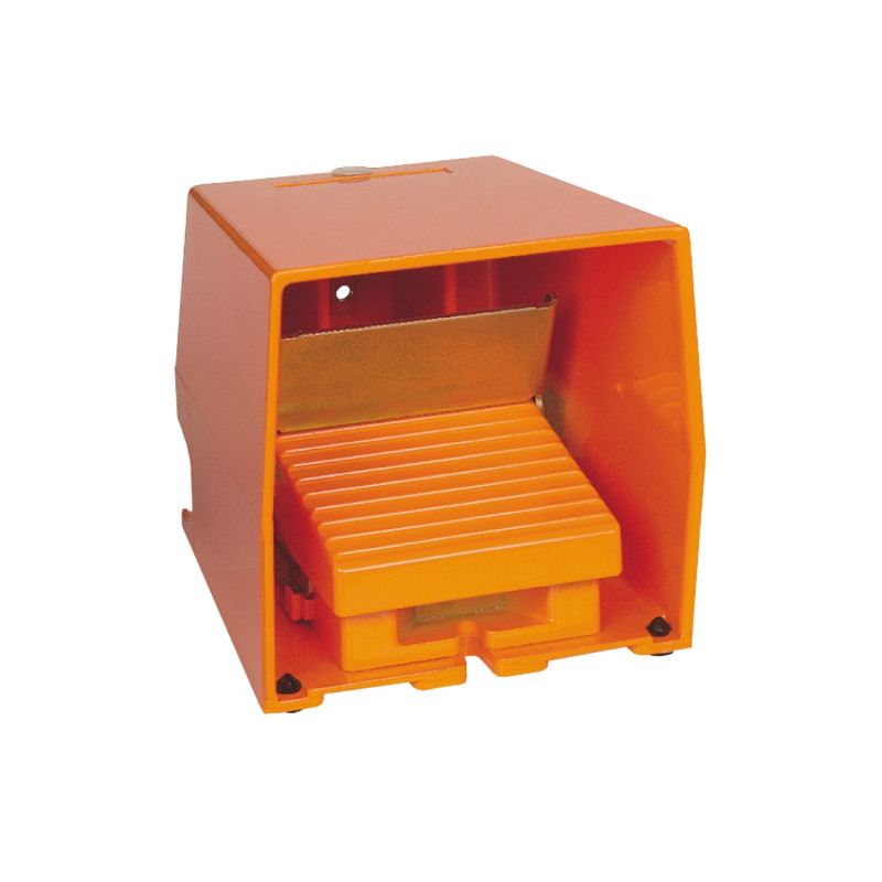 XPER511 Schneider - Interrupteur à pied simple - Avec capot - Métal - Contact 2NO+2NF - Preventa Harmony XPER